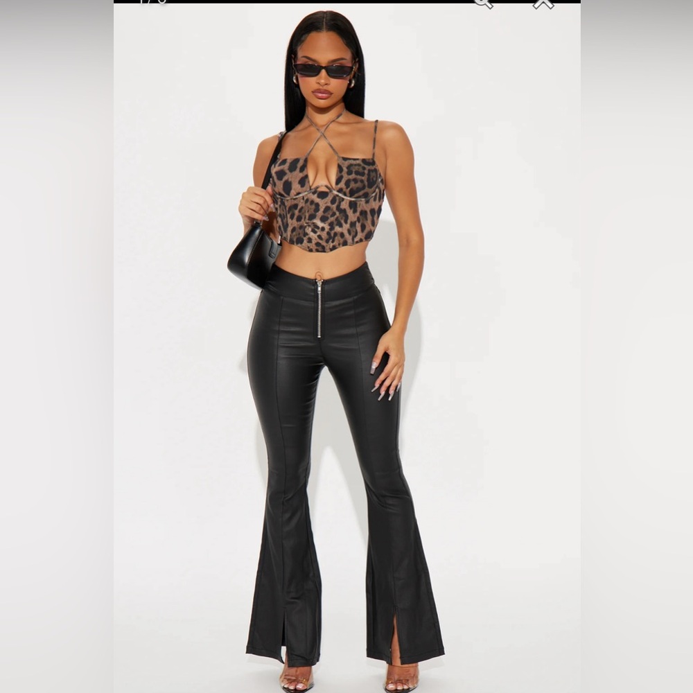 High Rise Faux Leather Pants NEW WITH TAGS